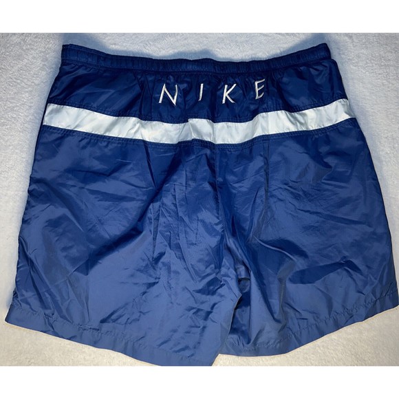 Vintage 90`s NIKE Swim Shorts Size XL Blue with Name on Rear Amazing condition - Picture 1 of 11